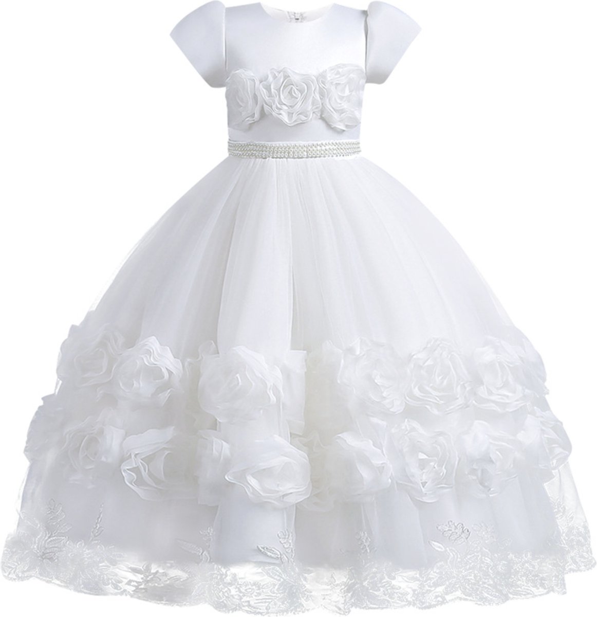 Feestjurk meisje - bruidsmeisjes jurken - Het Betere Merk - 146/152 (150) - communie jurk - bruidsmeisjes jurken voor kinderen - Prinsessenjurk meisje - cadeau meisje