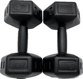 2x Haltères - 5 kg - Set' haltères - Zwart - Poids - Set de poids - Poids 5 Kg - Poids Fitness - Haltères 5 Kg