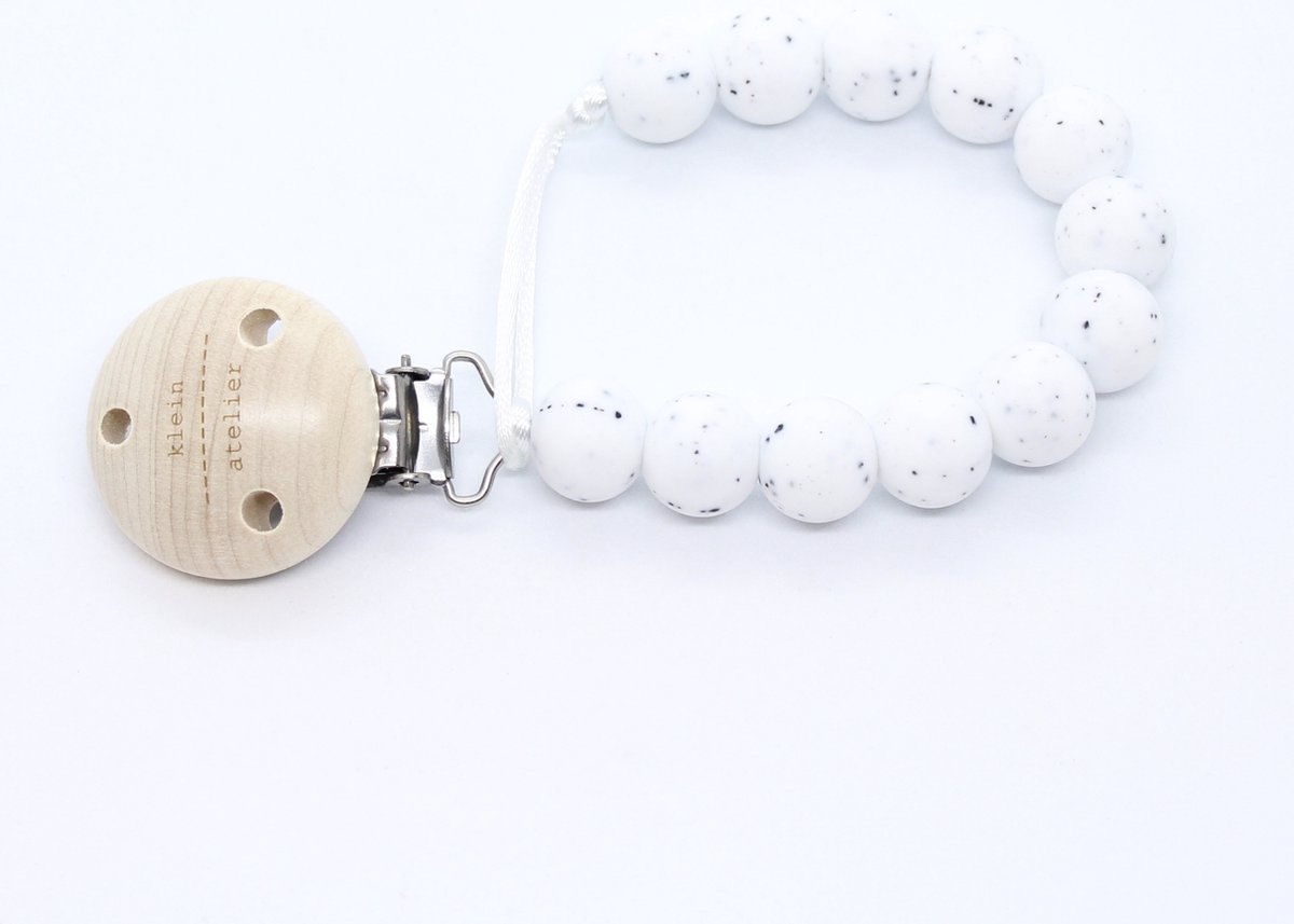 Goedkoopste Fopspeenketting uni-color speckles