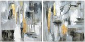 Schilderij DKD Home Decor Abstract 80 x 3 x 80 cm Loft (2 Stuks)