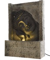 Lumineo Fontein Boeddha LED polystone voor buiten 28x13.5x40cm Warmwit Buddha