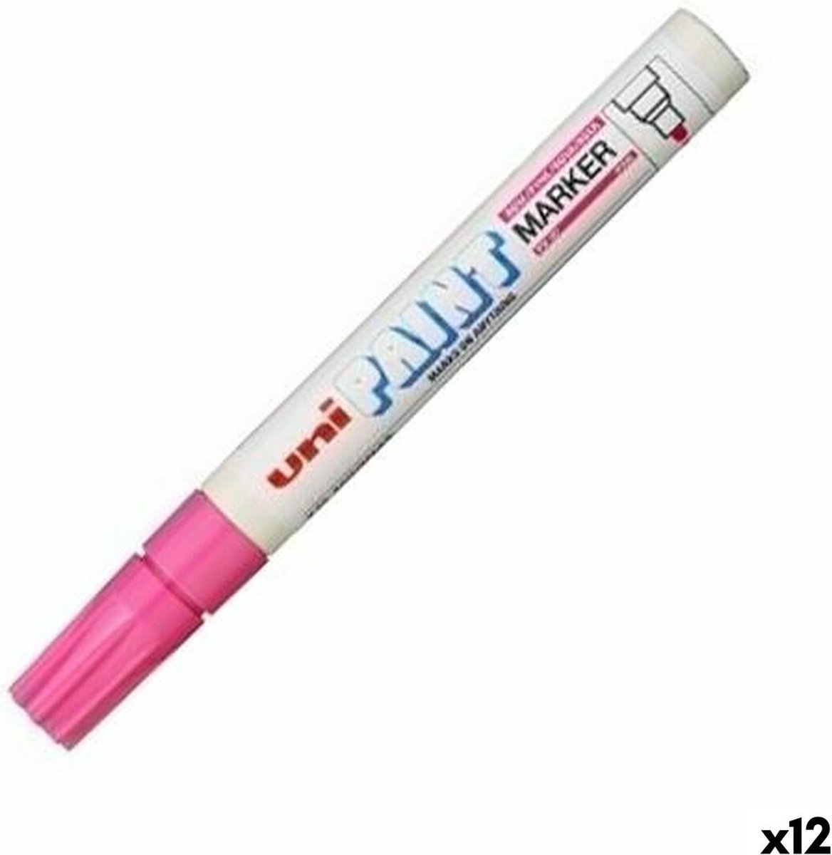 UNI PX-20 Oliebasis Marker - Rond Punt - Roze