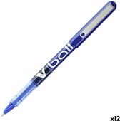Pen Roller Pilot V Ball 0,7 mm Blauw Metaal/Plastic (12 Stuks)