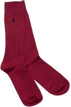 Swole Panda - bamboe sokken heren - burgundy - luxe effen sokken