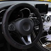 Housse de volant de voiture - Housses de direction adaptées à la Décoration de voiture de 37 à 38 cm en fibre de carbone