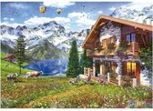 Puzzle Educa 4000 pièces Chalet dans les Alpes