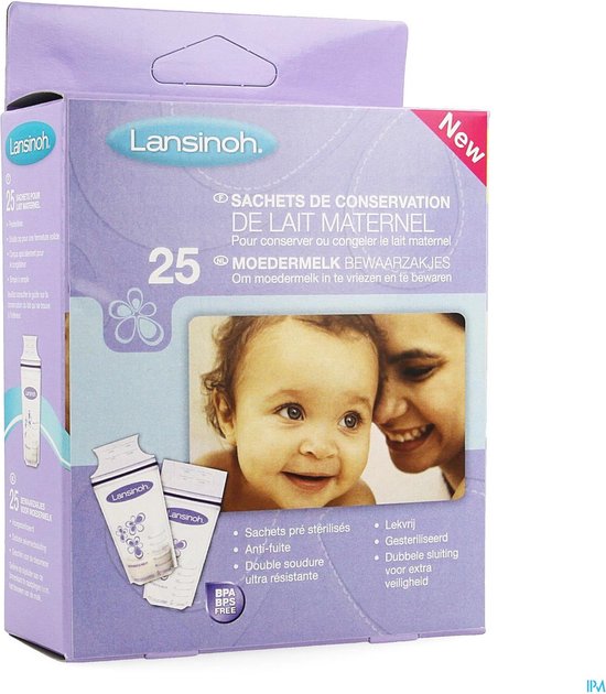 Lansinoh - Bewaarzakjes voor borstvoeding 25 stuks - Lansinoh