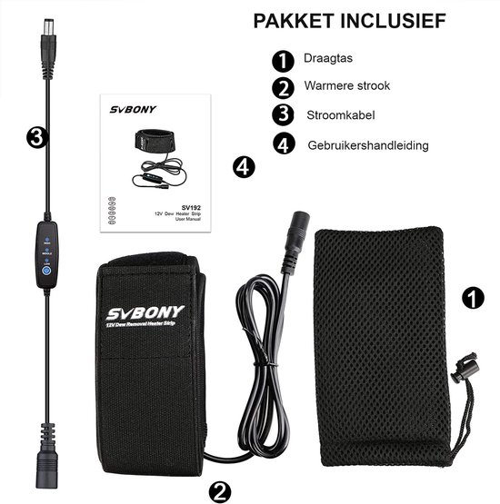 Svbony SV192 Réchauffeur de Lentille, Chauffe-lentille Rosée Chaude