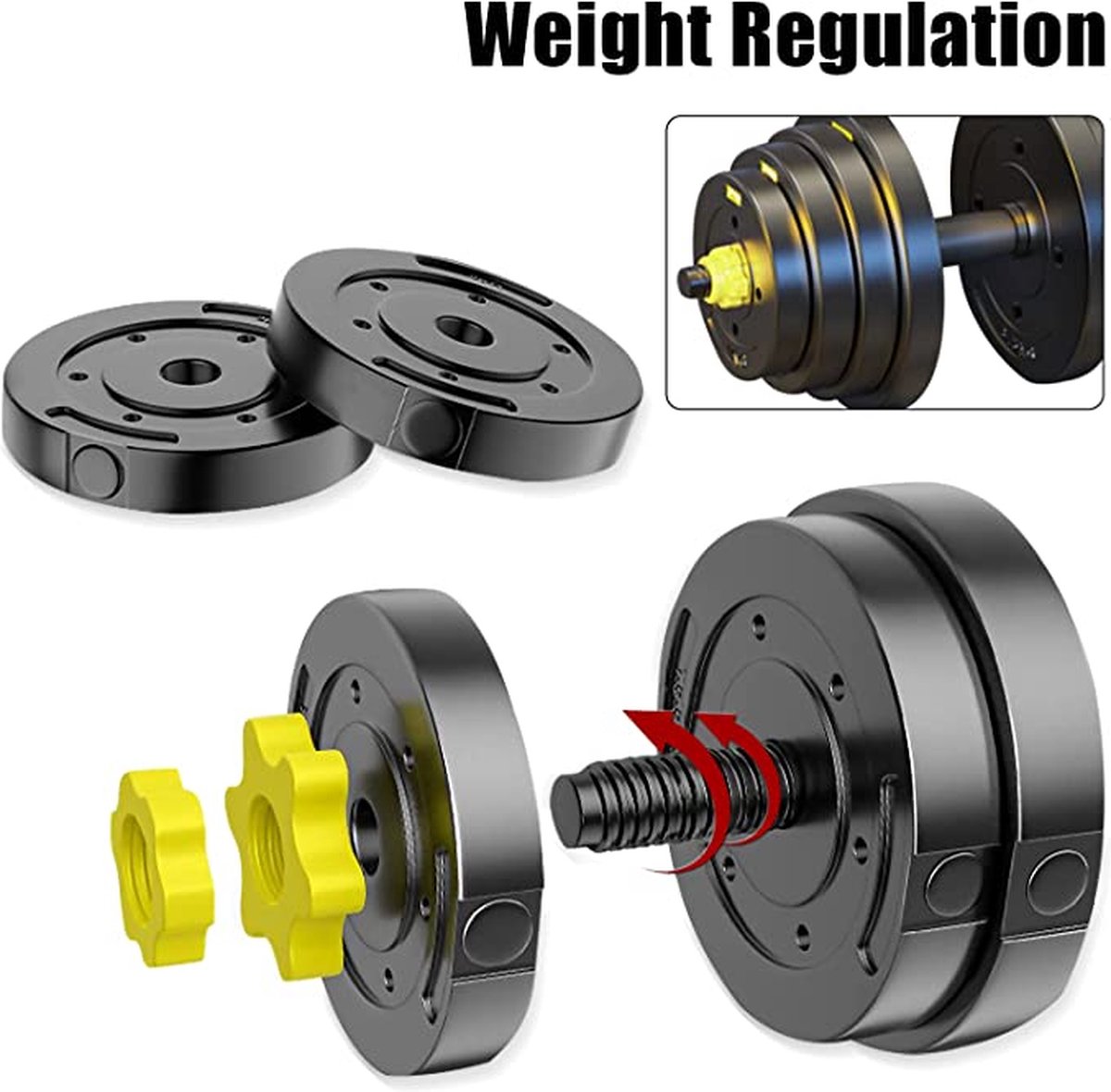 Dumbbell Set / voor heren Dames Workout Fitness Training Gewichtheffen, voor thuisgymnastiek 15 kg – foto 7
