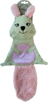 Jack & Vanilla Revive - Knuffel voor hond - Roze - wol met fluffy - recyclebaar - Konijn - knisperend - 40 cm