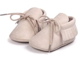 Mocassin slofjes van PU-leer voor baby's - beige