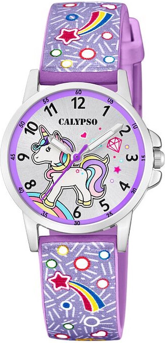 Calypso K5776-6 Kinderhorloge - Polshorloge - Kunststof - Paars - Ø 27mm