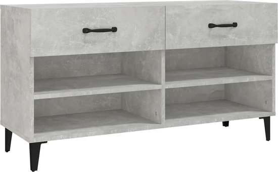vidaXL-Schoenenkast-102x35x55-cm-bewerkt-hout-betongrijs