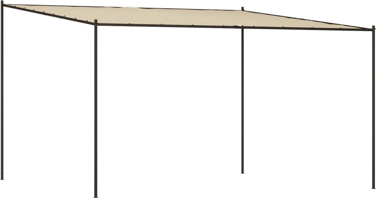 VidaXL Prieel 4x4 m 180 g m² stof en staal beige