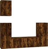 vidaXL-5-delige-Tv-meubelset-bewerkt-hout-gerookt-eikenkleurig