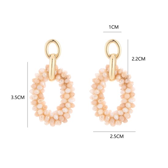 Bijoutheek Clips d'oreilles perles créoles Blauw