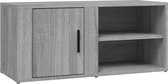 vidaXL - Tv-meubel - 80x31,5x36 - cm - bewerkt - hout - grijs - sonoma - eikenkleurig