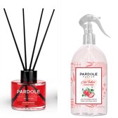 Pardole Strawberry Garden Huisparfum - Geurstokjes - Pakket 600ML