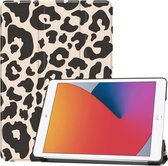 iMoshion Tablet Hoes Geschikt voor iPad 9 (2021) 9e generatie / iPad 7 (2019) 7e generatie / iPad 8 (2020) 8e generatie - iMoshion Design Trifold Bookcase - Meerkleurig /Leopard