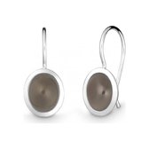 Quinn - zilveren oorbellen met rookkwarts - 035744932