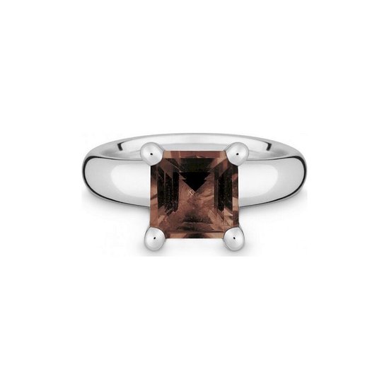 Quinn - zilveren ring met rookkwarts - 021847632