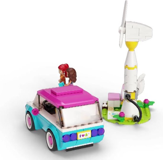 LEGO 41443 Friends Olivia's elektrische auto Set met Olivia en Mia Mini  Poppetjes,... | bol