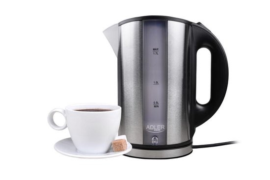 Adler AD 1216 - Waterkoker - snoerloos - 1.7 liter - RVS - 2000 Watt