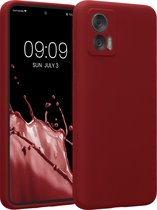 kwmobile telefoonhoesje geschikt voor Motorola Edge 30 Neo - TPU backcover met siliconen coating - Smartphone case in rabarber rood