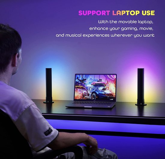 Barre lumineuse LED RVB Smart Lytmi, synchronisation avec l'écran du PC et  la musique