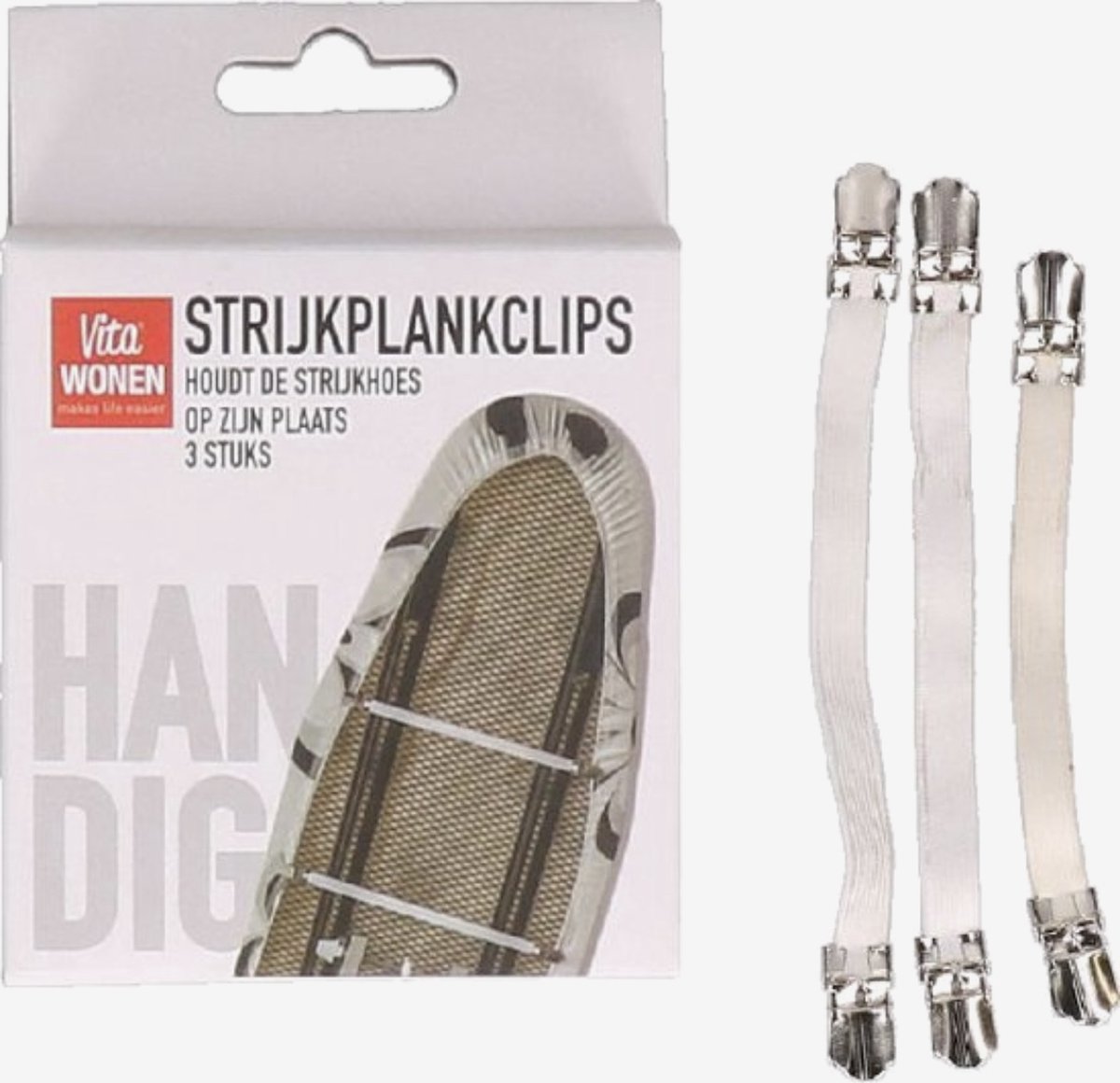 Multifunctioneel - Overtrekspanners voor jouw strijkplankhoes - Strijkplank clips - Strijken - Houdt de strijkhoes op zijn plek - 3 stuks.