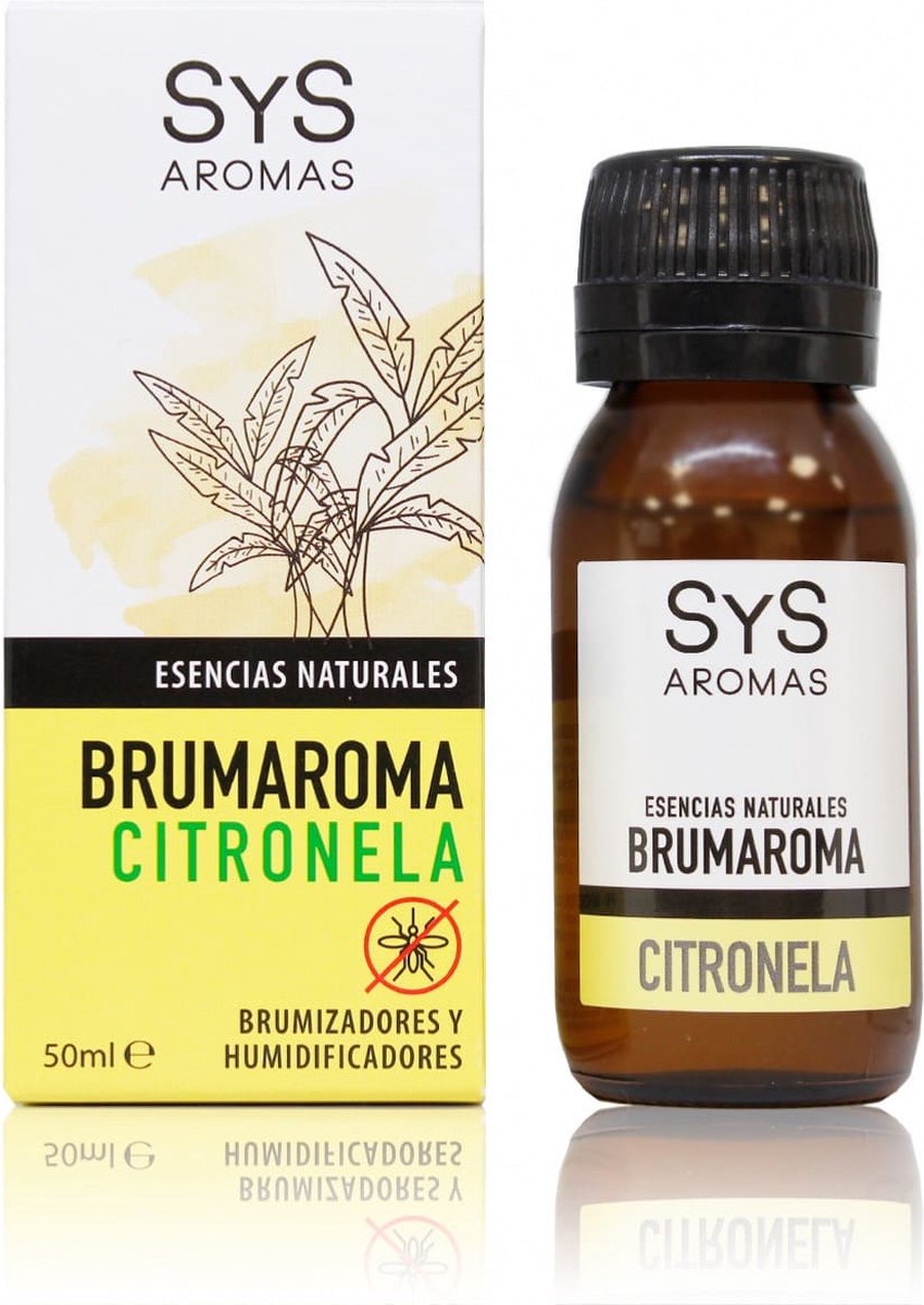 Goedkoopste Sys Brumaroma Citronella - Etherische Olie - 100 Puur & Natuurlijk - Voor Luchtbevochtiger & Aroma Diffuser - 50ml