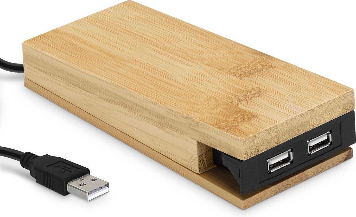 Navaris USB hub met verlengsnoer - Twee USB-poorten met 175 cm verlenging - Om je mobiel op te laden op de bank - Contactdoos met 2 USB-uitgangen