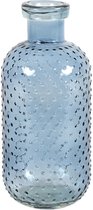 Countryfield Bloemenvaas Cactus Dots - blauw transparant - glas - D11 x H24 cm