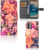 Flipcase Nokia G22 Telefoon Hoesje Cadeau voor Moeder Bosje Bloemen