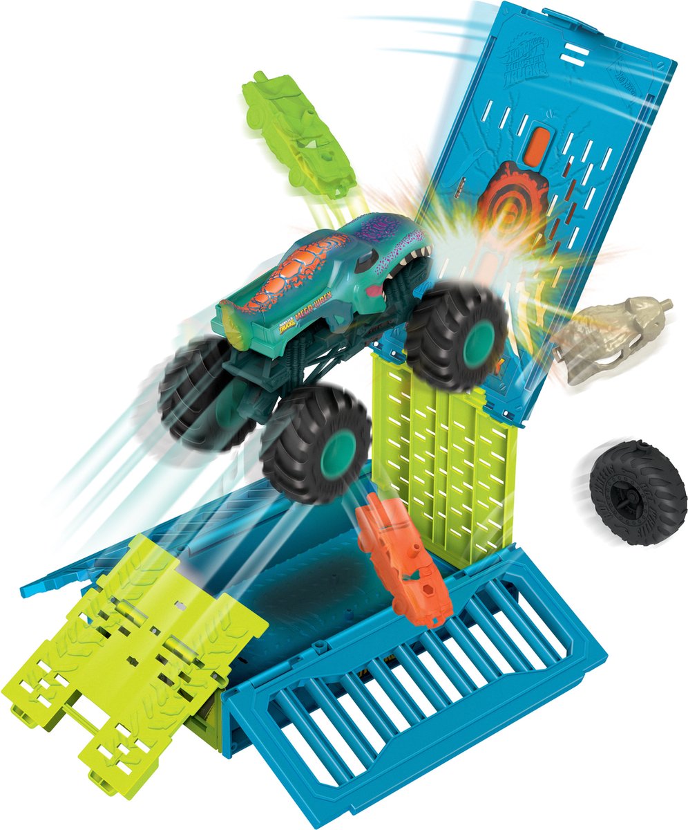 Hot Wheels Monsters Trucks Mega-Wrex Crash Cage 1:24 Speelset