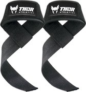 Thor Athletics Lifting Straps - Krachttraining Accessoires - Powerlifting Straps - Deadlift Straps - Zwart