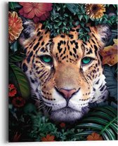 Schilderij Jungle luipaard 50x40 cm