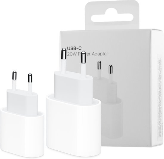 2x Apple USB-C Power Adapters 20W Geschikt voor Apple - Losse Opladers -  Snellader -... | bol