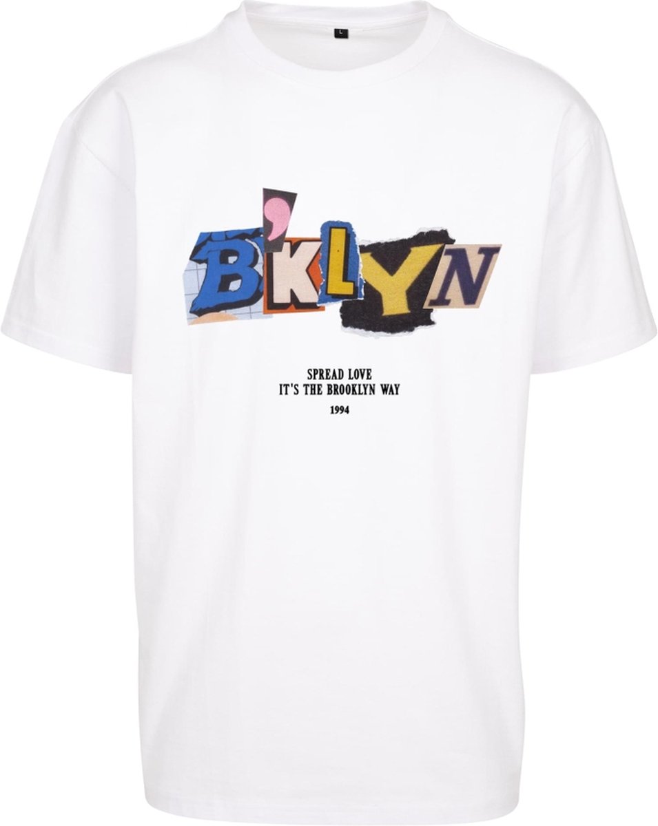 Mister Tee BRKLYN Oversize Heren T-shirt XS Wit