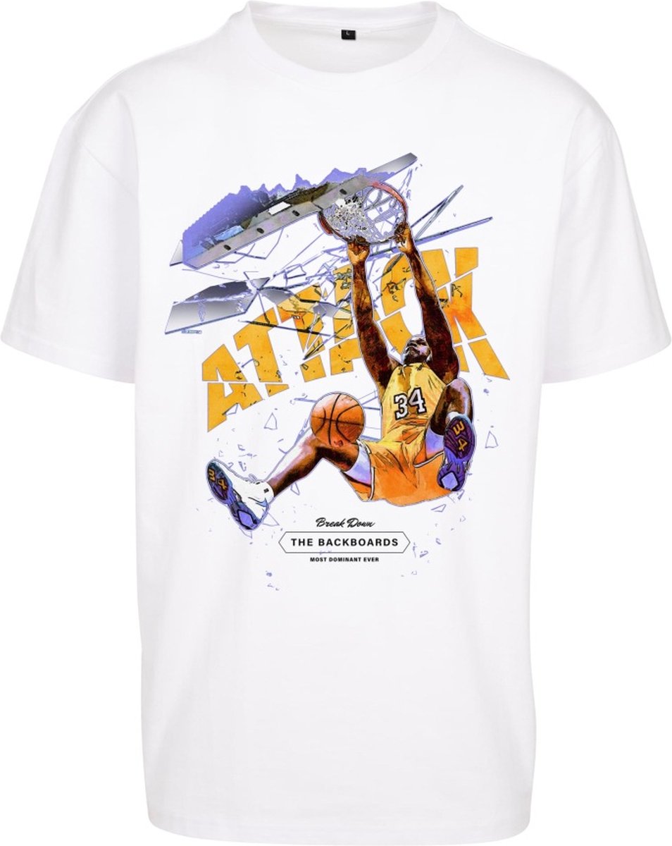 Mister Tee Attack Player Oversize Heren T-shirt S Wit