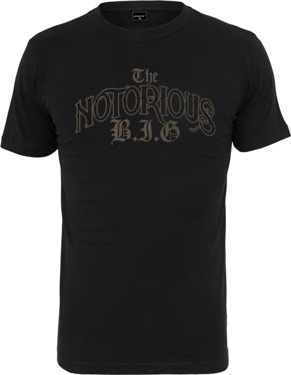 Mister Tee Biggie Smalls The Notorious BIG Logo Heren T-shirt L Zwart