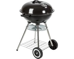 Yar BBQ Houtskoolbarbecue - Kogelbarbecue 45 x 60 centimeter - Ronde Barbecue - Barbecue op Wielen - Zwart - Metaal