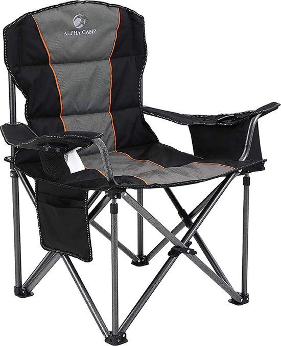 Chaise de camping Chaise pliante Rembourrée avec porte-gobelets Chaise de  pêche avec... | bol