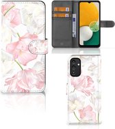 GSM Hoesje Geschikt voor Samsung Galaxy A14 4G Wallet Book Case Cadeau voor Mama Lovely Flowers