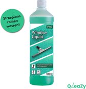12x Professionele QleaZy Window Liquid. met klikdop | Glasreiniger 500ml | Glazenwasserszeep