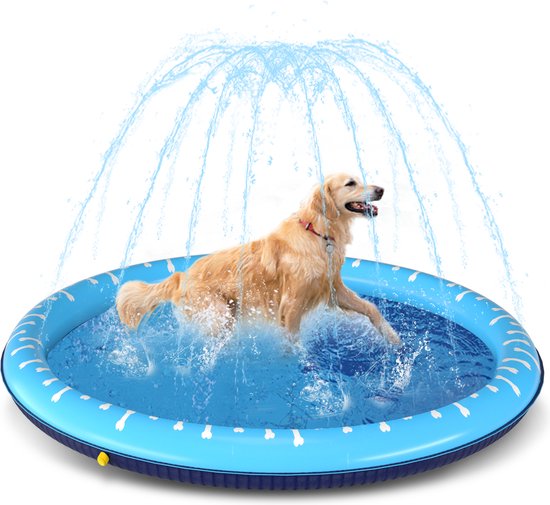 Nobleza B4J3E - Zwembad Hond - Ø140cm - Opvouwbaar Fontein voor Honden - Honden Speelgoed - Verkoeling Voor Huisdieren