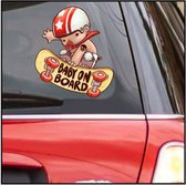 Baby On (skate) Board Auto Sticker | Auto Sticker | Jongen