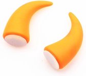 Duivel hoorntjes - Sticker - Helm - 2 Stuks - Oranje