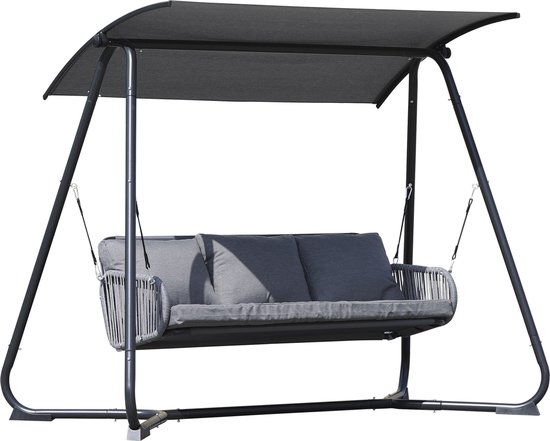 banc balançoire Ferizo Deluxe - chaise balançoire extérieur - banc  balançoire 3