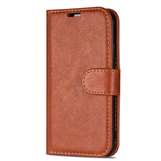 Hoesje Geschikt voor Apple iPhone 11 pro Max Rico Vitello L Wallet case/book case/hoesje kleur Bruin